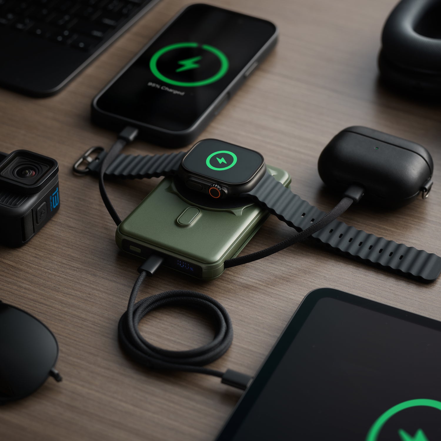 Magnetic Power Bank Bundle (3-Pack) - Matte Olive